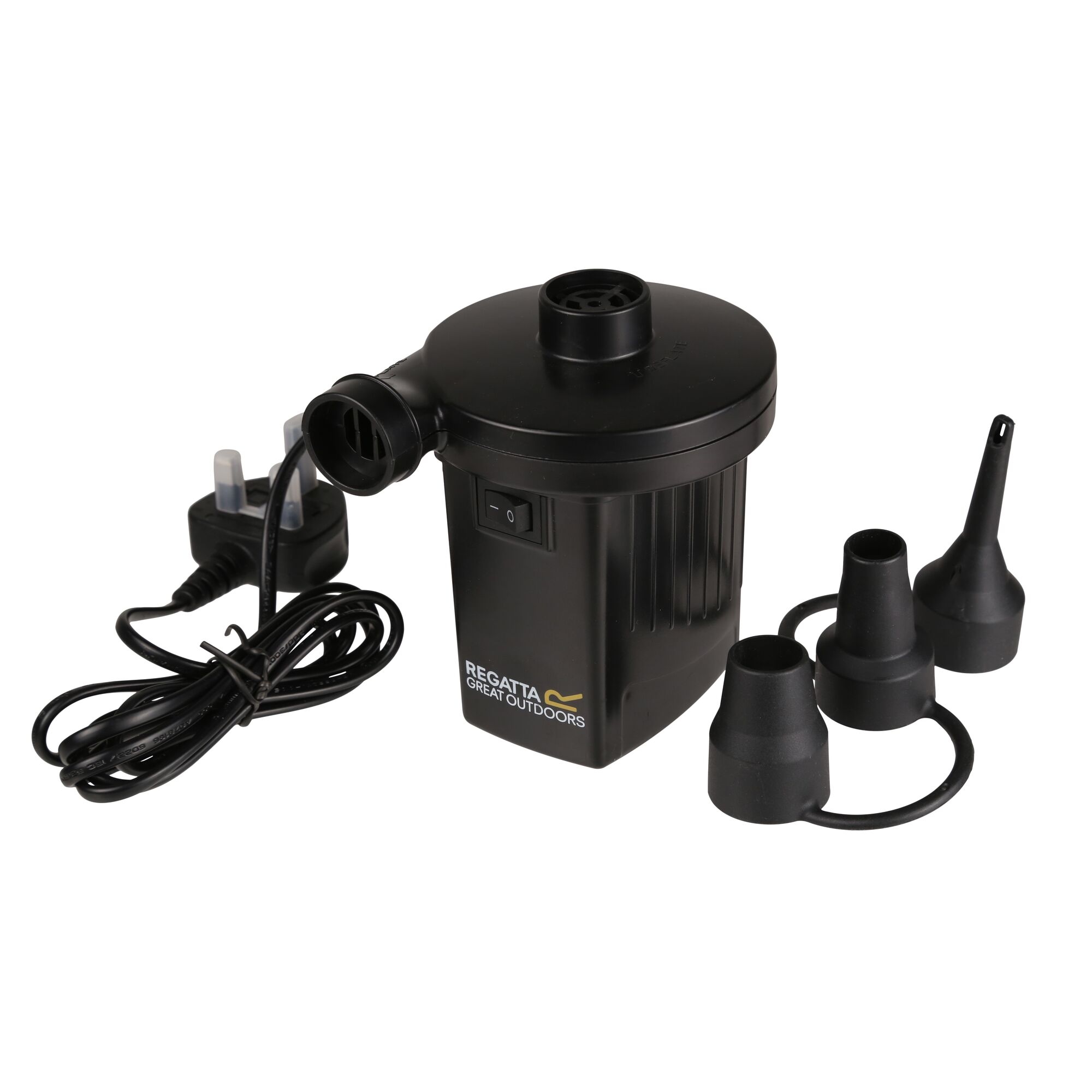 Regatta Compact 240V AC/DC 12V Electric Pump Black, Size: One Size