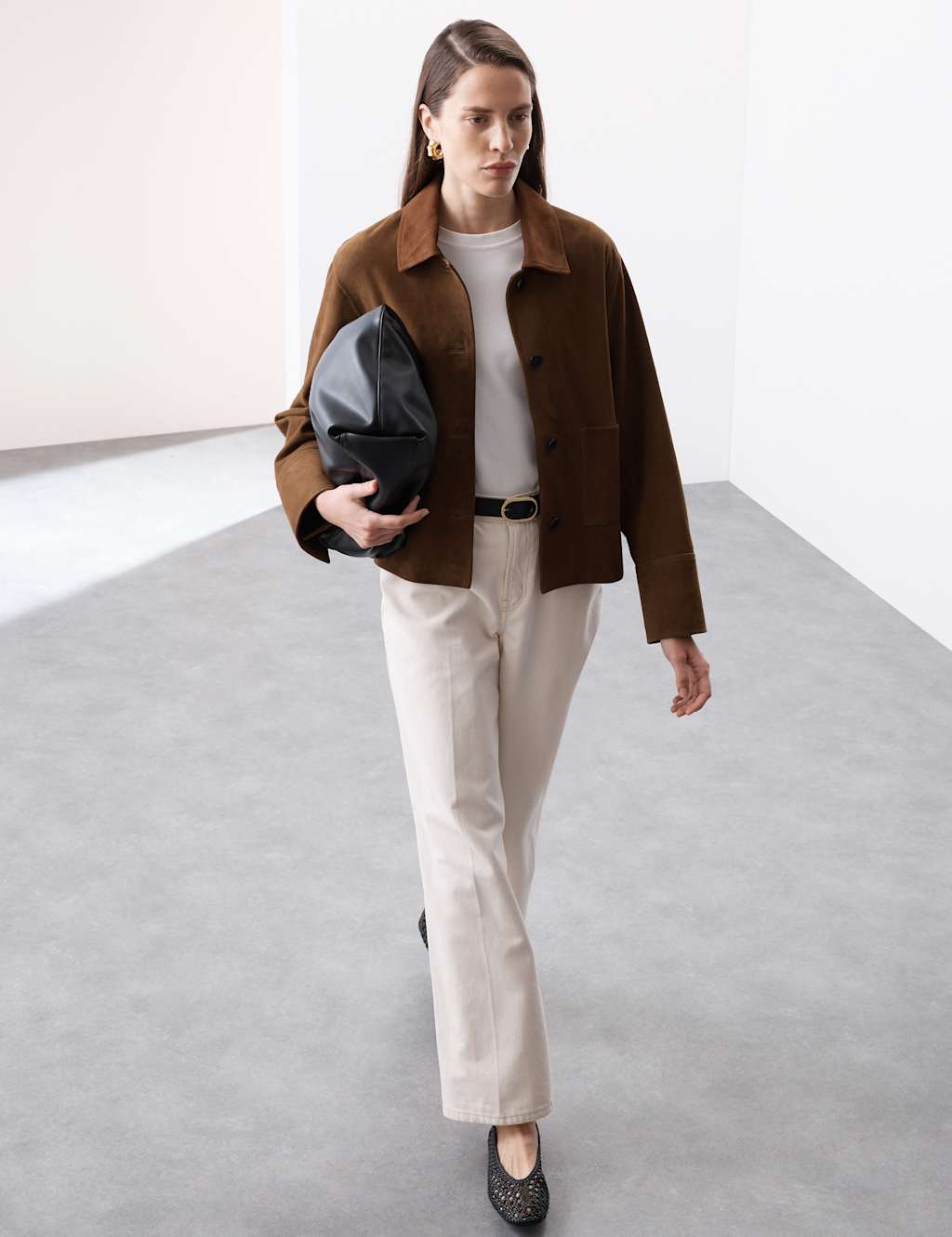 Autograph Female Pure Suede Utility Jacket - 18 - Caramel, Caramel