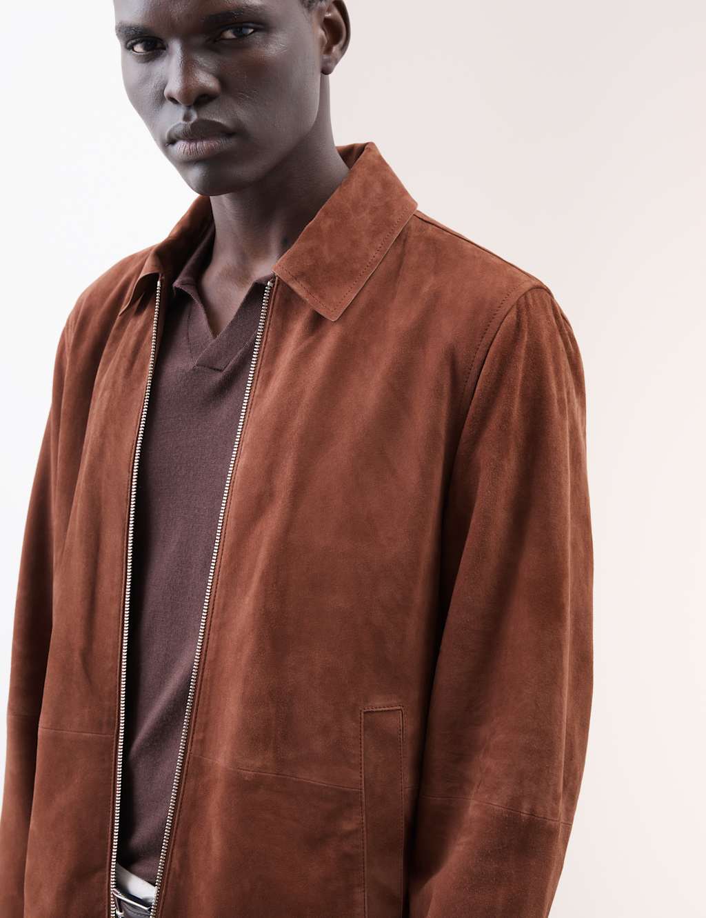 Autograph Male Suede Harrington Jacket - XL - Maple, Toffee,Maple