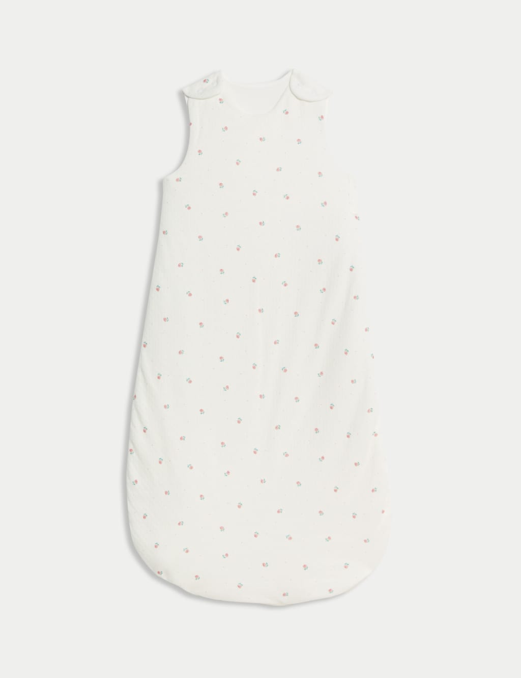 M&S Collection Female Pure Cotton 1.5 Tog Rosebud Print Sleeping Bag (0-3 Yrs) - 0-6 M - Ecru Mix, Ecru Mix