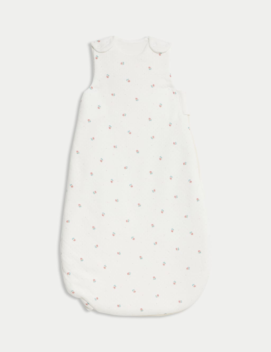 M&S Collection Female Pure Cotton Rosebud 3.5 Tog Sleeping Bag (0-3 Yrs) - 6-18M - Ecru Mix, Ecru Mix