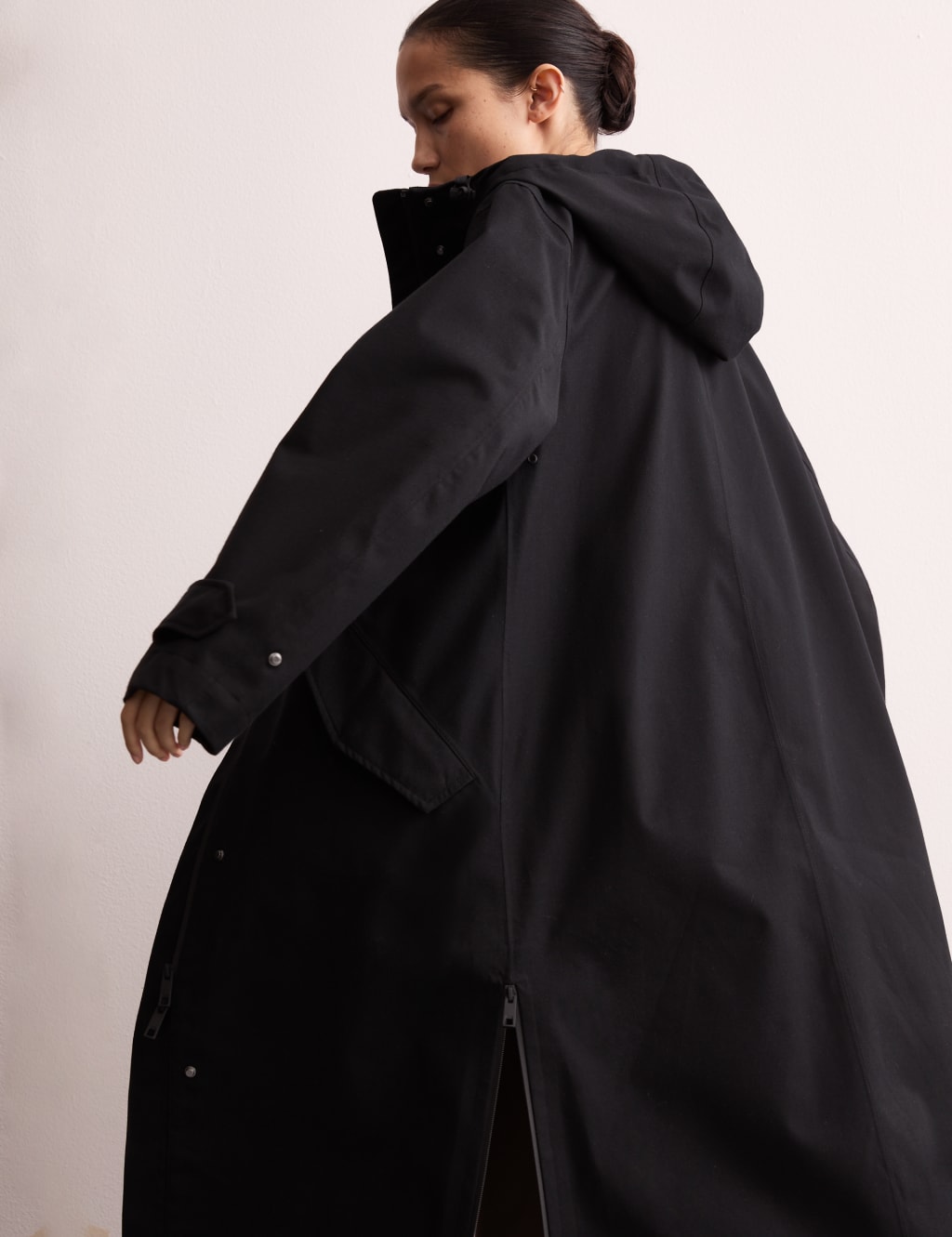 Jaeger Female Waterproof Twill Hooded Raincoat - 10 - Black, Camel,Black