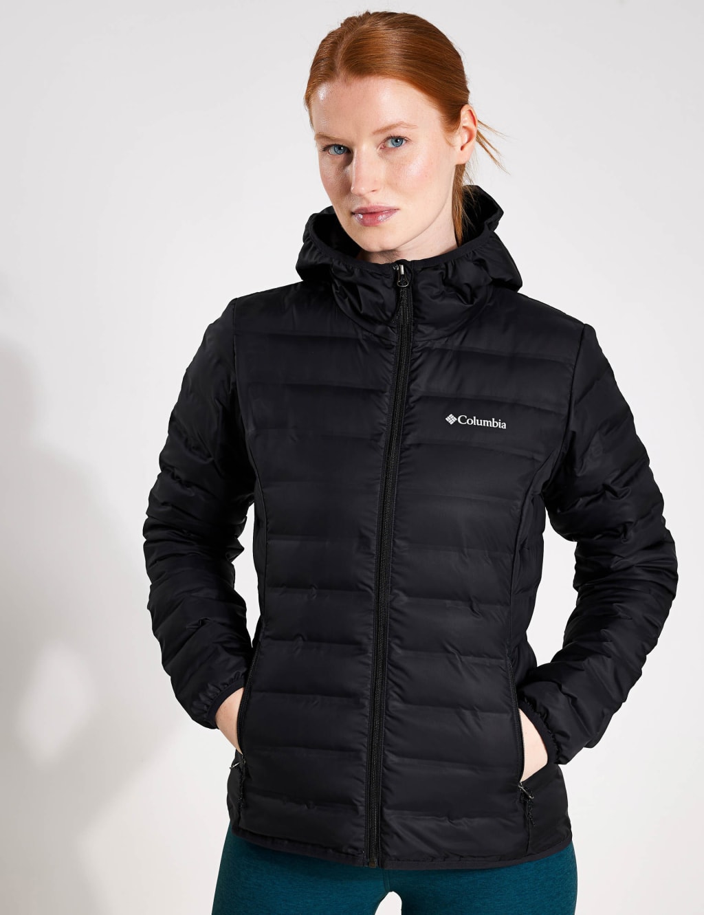 Columbia Female Lake 22 Hooded Puffer Jacket - XL - Black, Black