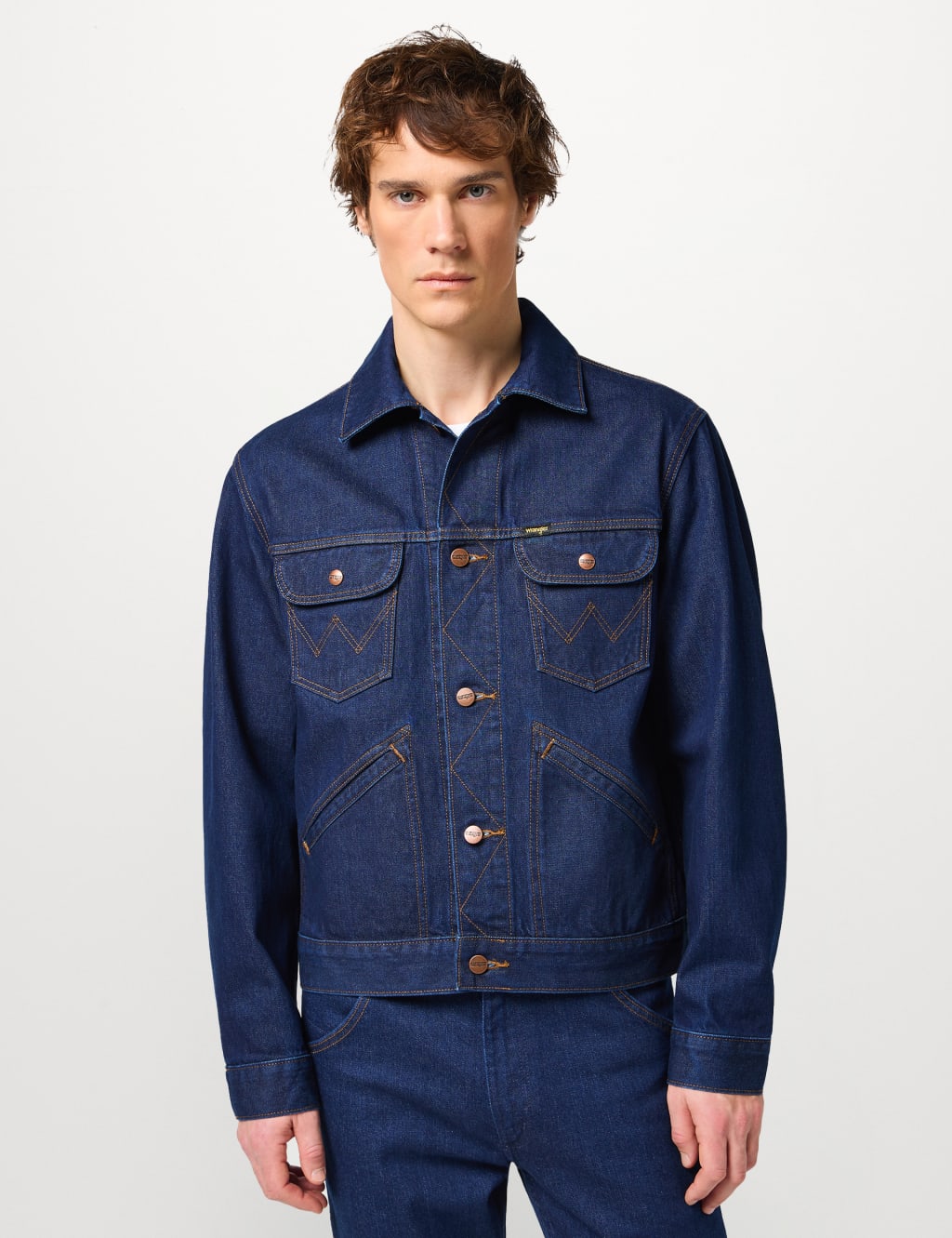 Wrangler Male Denim Jacket - L - Navy, Navy