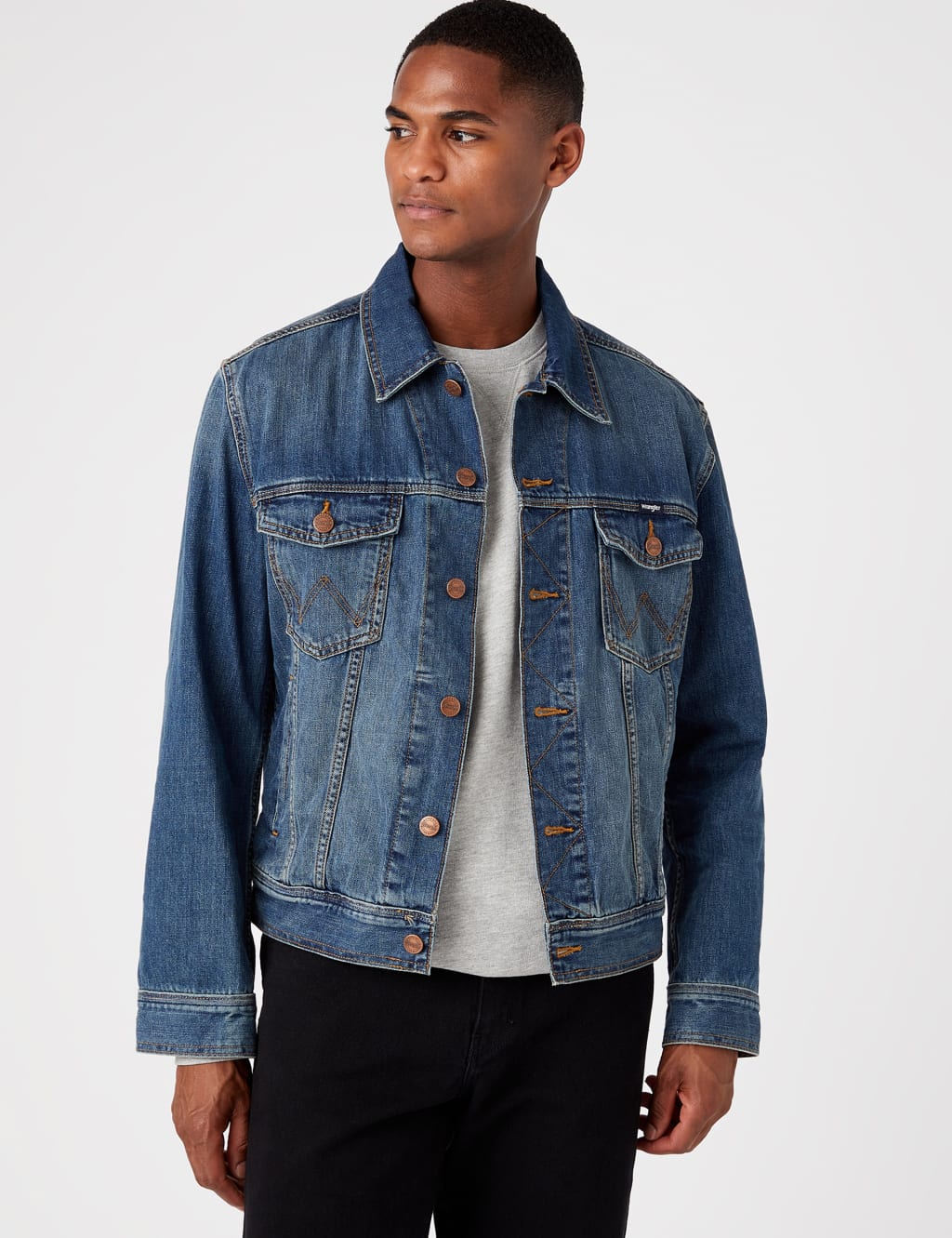 Wrangler Male Classic Denim Jacket - XL - Blue, Blue