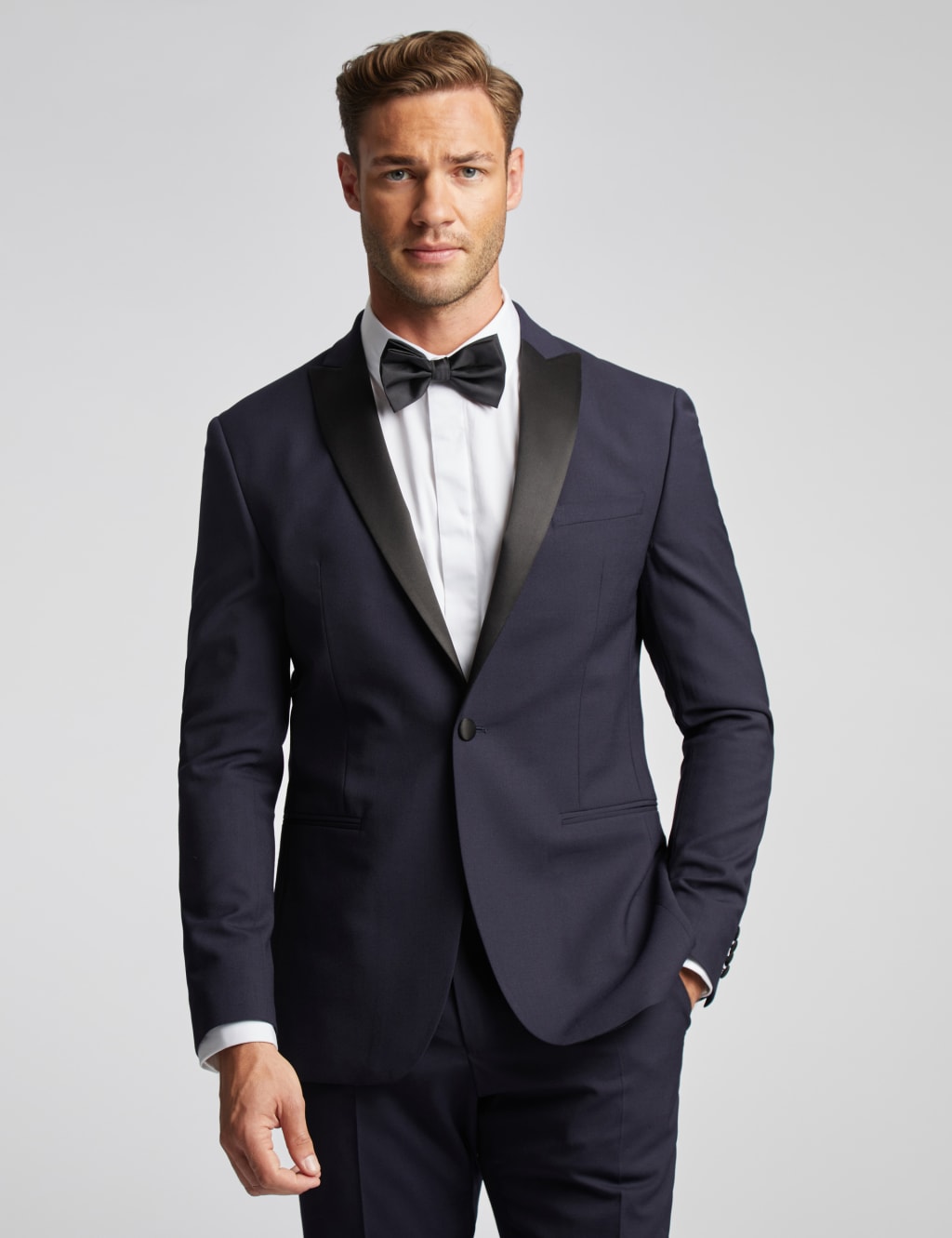 Ted Baker Male Slim Fit Wool Rich Tuxedo Jacket - 36REG - Navy, Navy