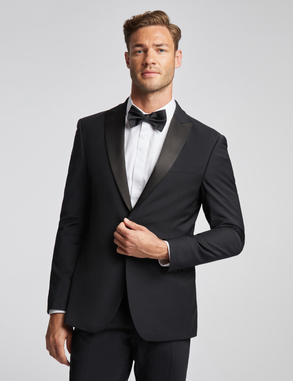 Ted Baker Male Slim Fit Wool Rich Tuxedo Jacket - 34SHT - Black, Black