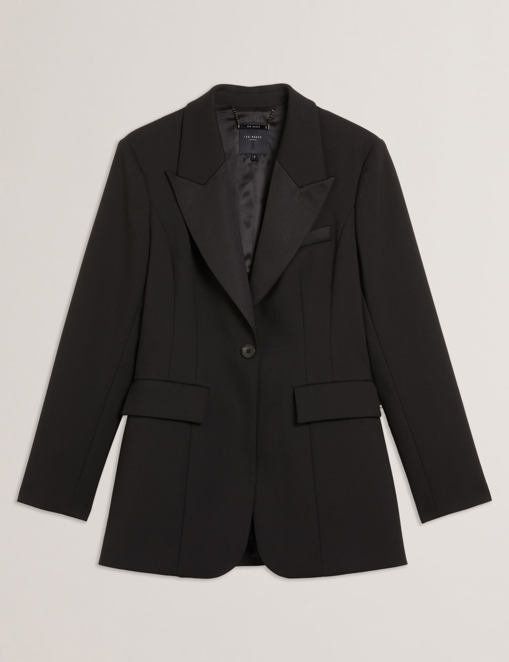 Ted Baker Female Tailored Single Breasted Blazer - 12 - Black, Black