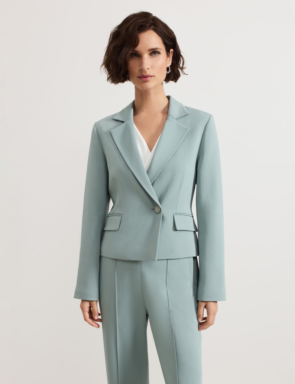 Phase Eight Female Single Breasted Blazer - 10 - Light Blue, Light Blue