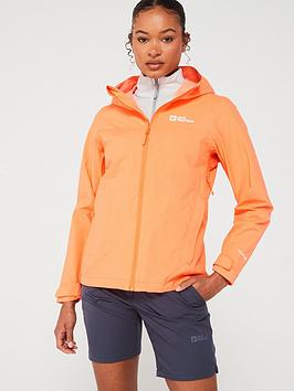 Jack Wolfskin Womens Elsberg 2.5L Waterproof Jacket - Orange
