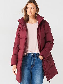 Tommy Hilfiger Down Mid-Length Padded Jacket - Red