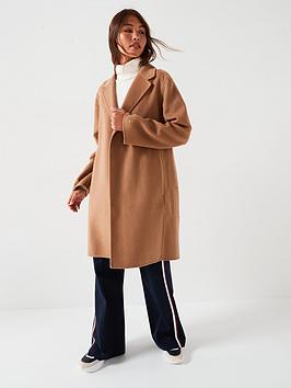 Tommy Hilfiger Wool Duster Coat - Brown
