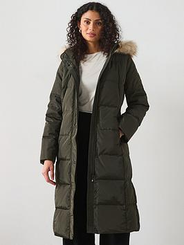 Lauren By Ralph Lauren Longline Padded Coat - Green