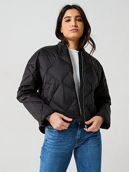 Tommy Hilfiger Quilted Bomber Jacket - Black