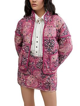 Free People Chloe Quilted Jacket - Pink