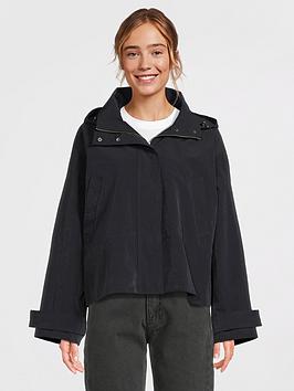 Calvin Klein Jeans Nylon Tie Waist Jacket - Black