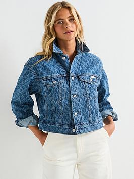 Calvin Klein Jeans 90'S Printed Trucker Denim Jacket - Blue
