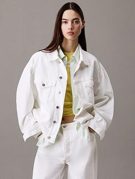 Calvin Klein Jeans Boxy Denim Jacket - White