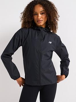 New Balance Women'S Running Hooded Jacket - Black