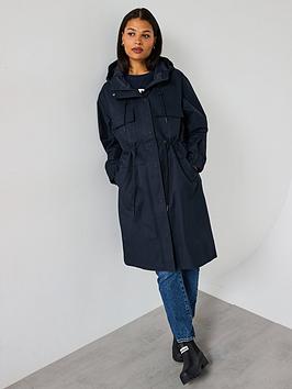 Barbour Evie Showerproof Parka - Navy