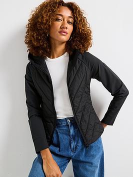Barbour International Dakota Quilted Sweat Jacket - Black