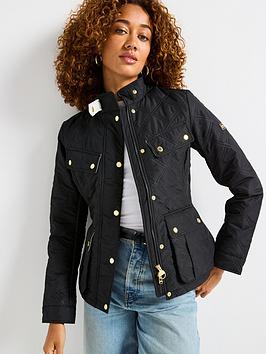 Barbour International B.Intl Halsey Quilted Jacket-Black