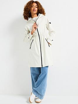 Barbour International Longline Kyra Waterproof Jacket - Beige