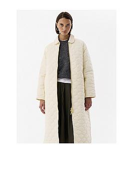 Hunter Long Quilted Jacket - White