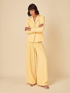 Nobodys Child Hourglass Crepe Blazer - Yellow