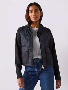 Barbour International Ebony Quilted Sweat - Black