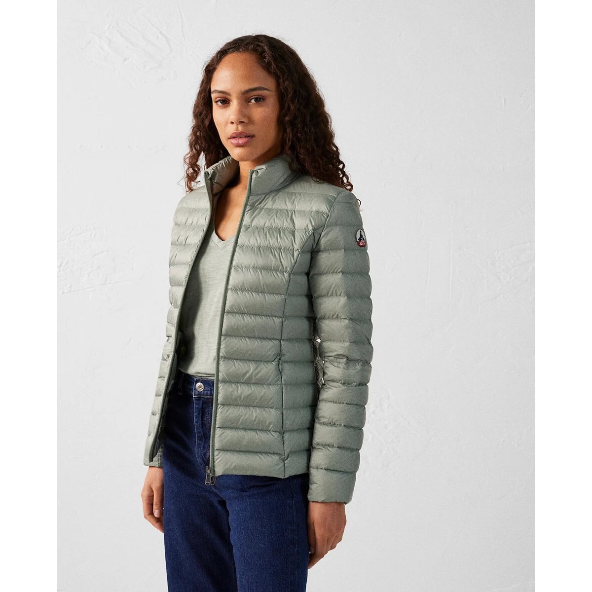 Cha Lightweight Padded Jacket with High Neck and Zip Fastening