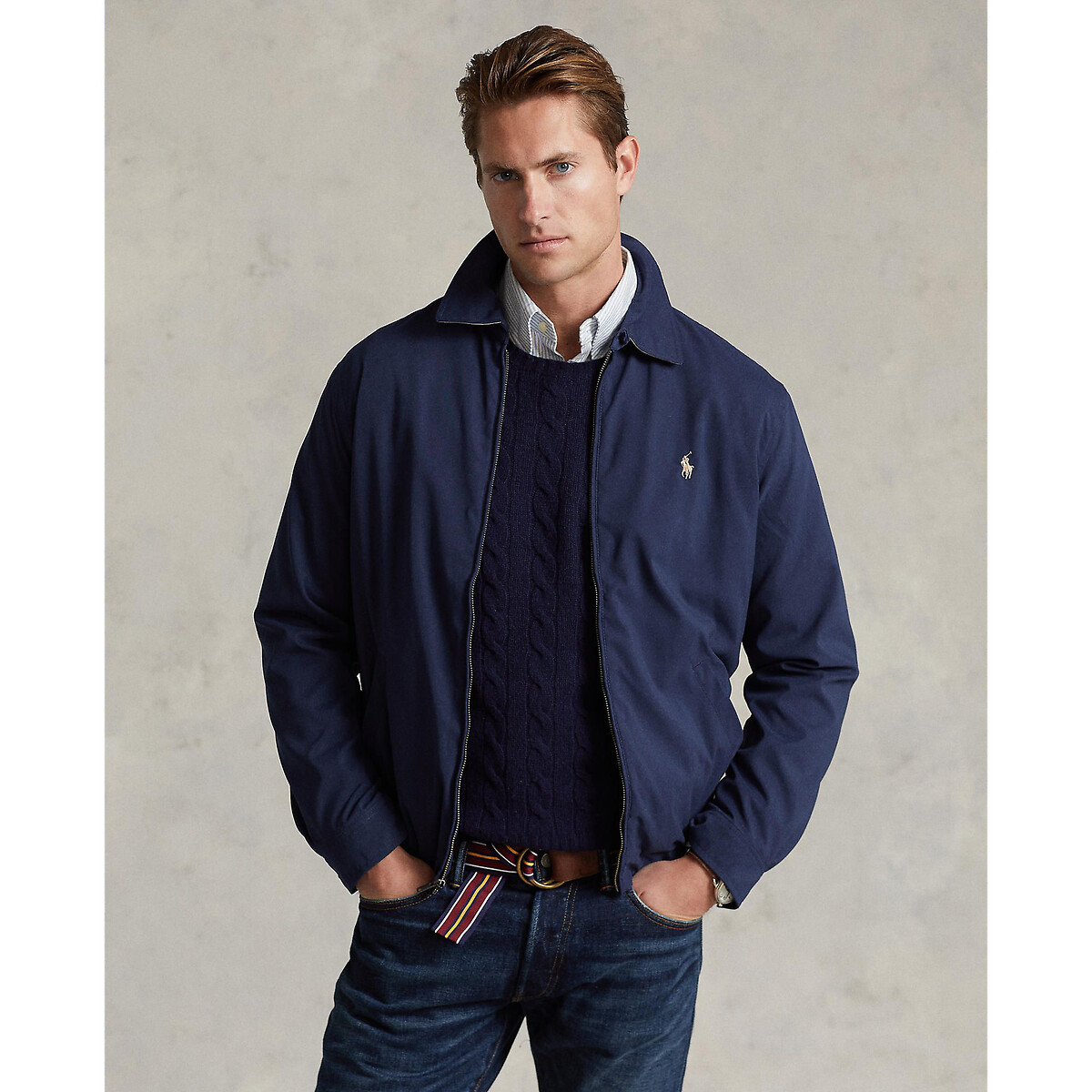 Harrington Windbreaker Jacket with Pockets