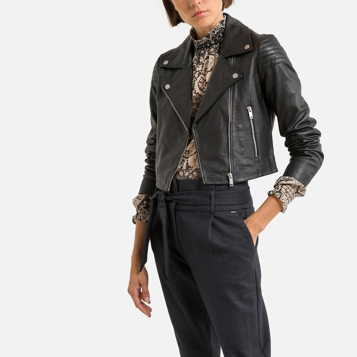 Leather Short Biker Jacket