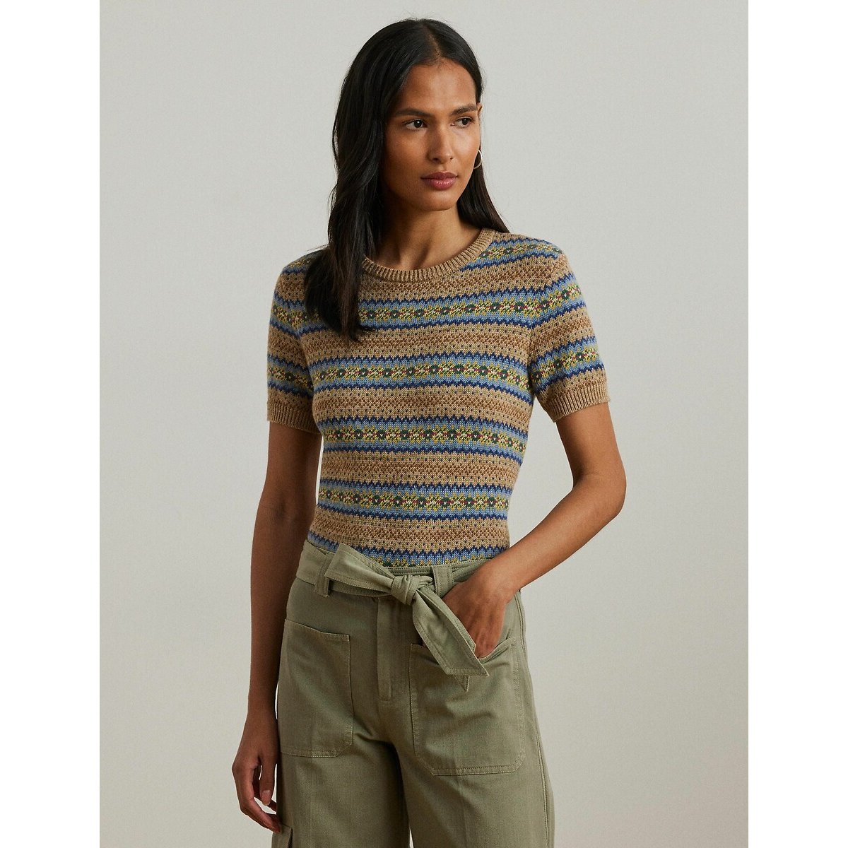 Crew Neck Jumper with Short Sleeves