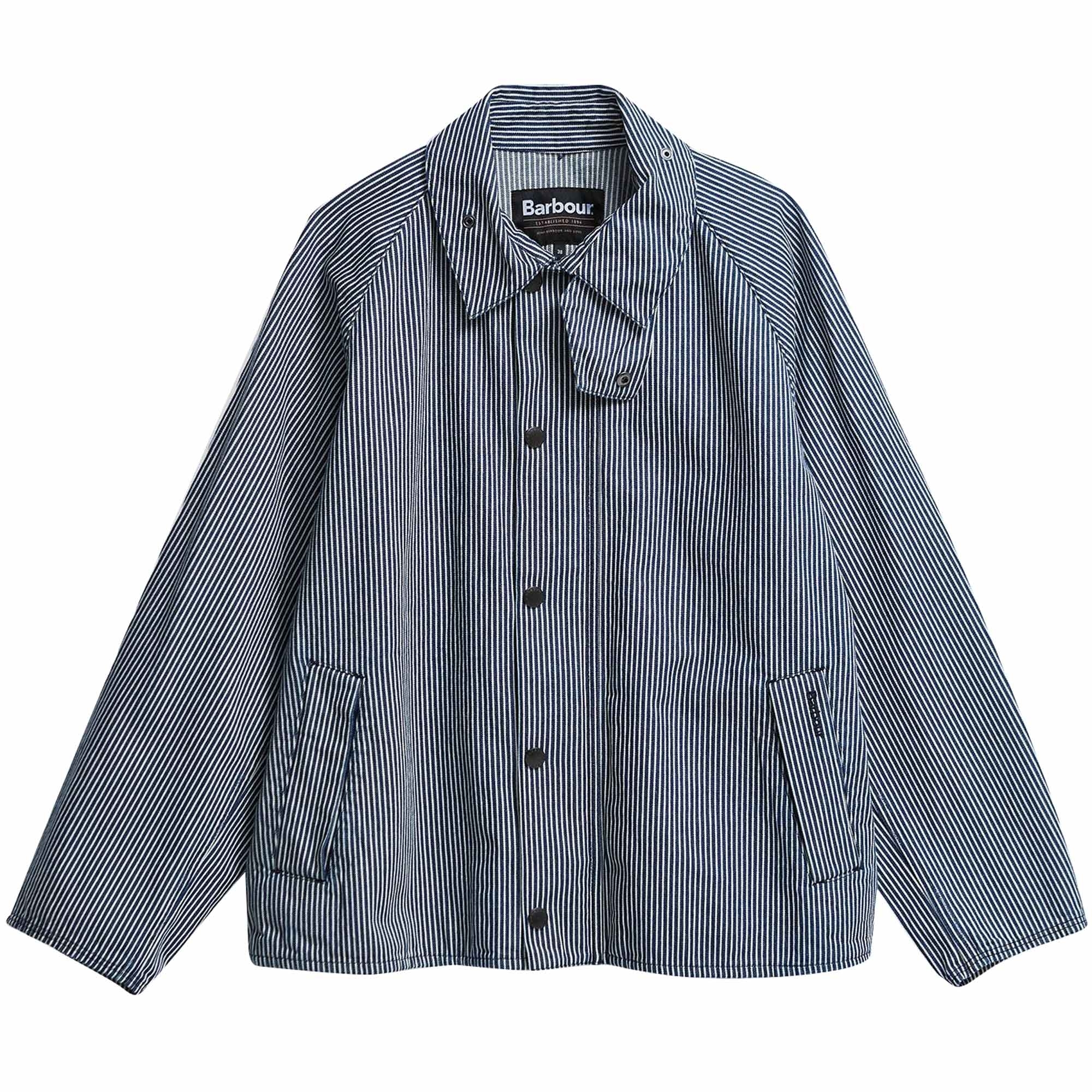 Transport Striped Casual Jacket - Indigo