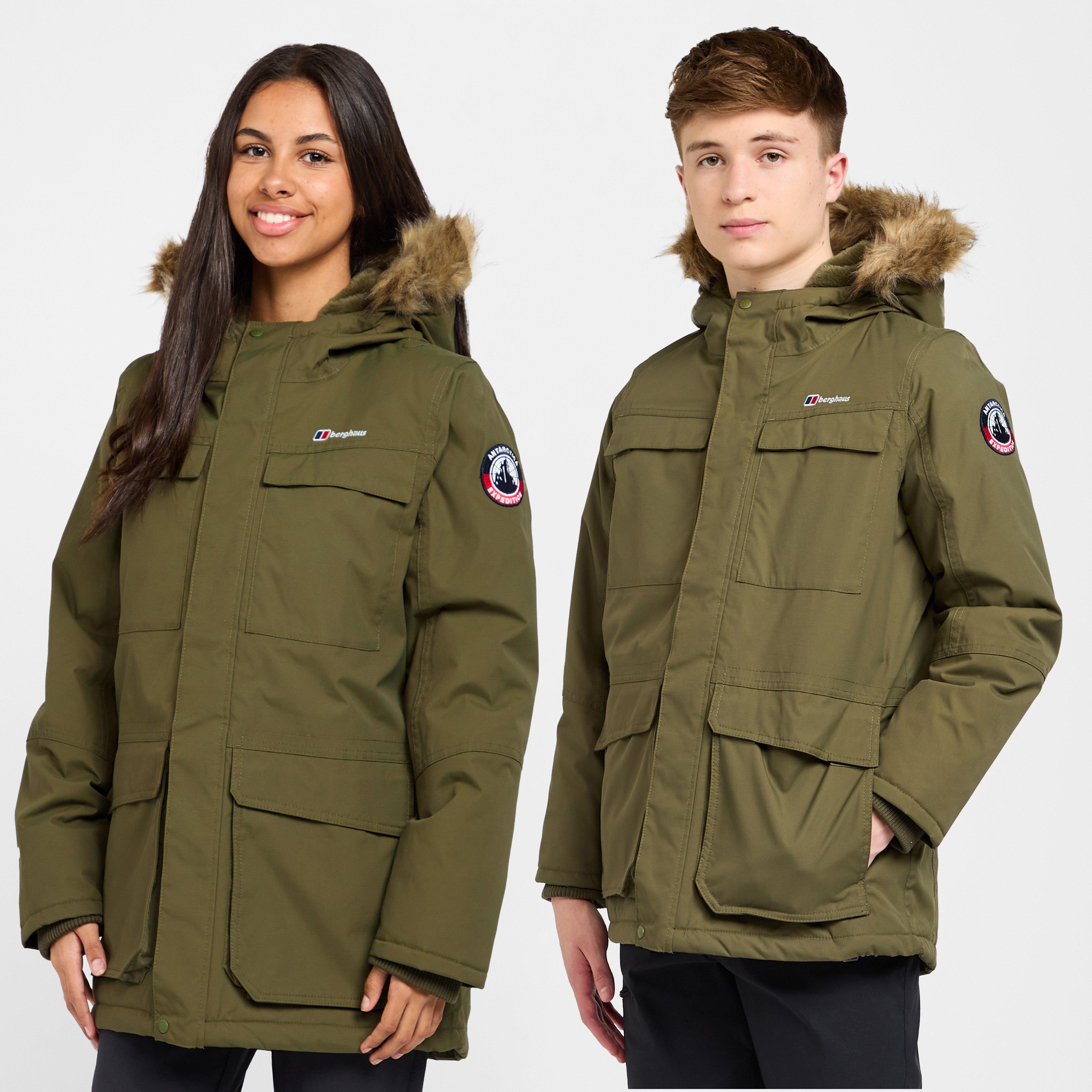 Berghaus Kids' Fourstones Waterproof Parka - Khaki, Khaki