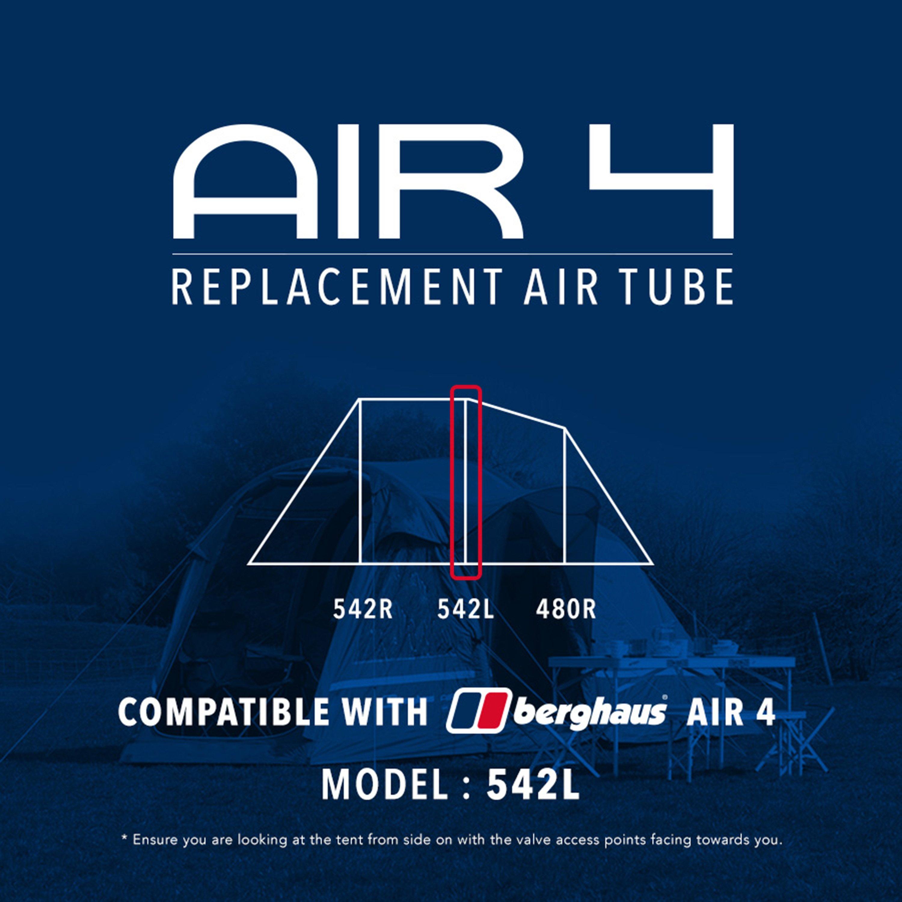 Eurohike Air 4 Tent Replacement Air Tube - 542L - Black, Black