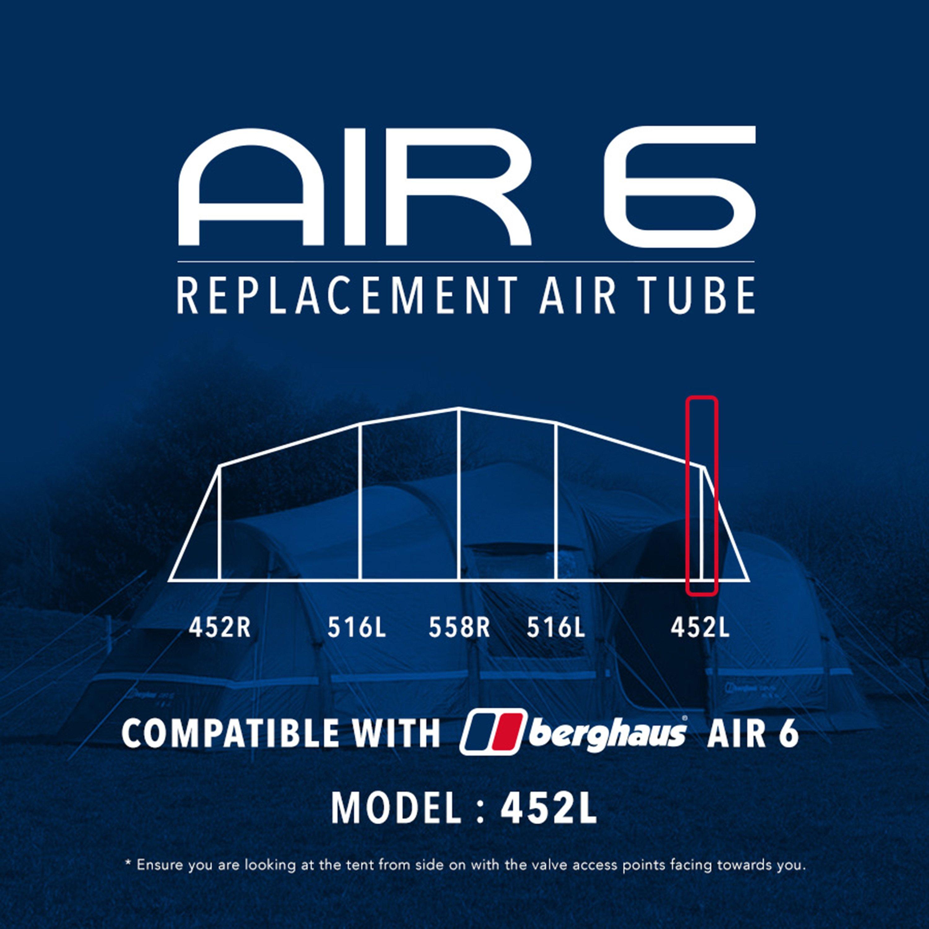 Eurohike Air 6 Tent Replacement Air Tube - 452L - Black, Black
