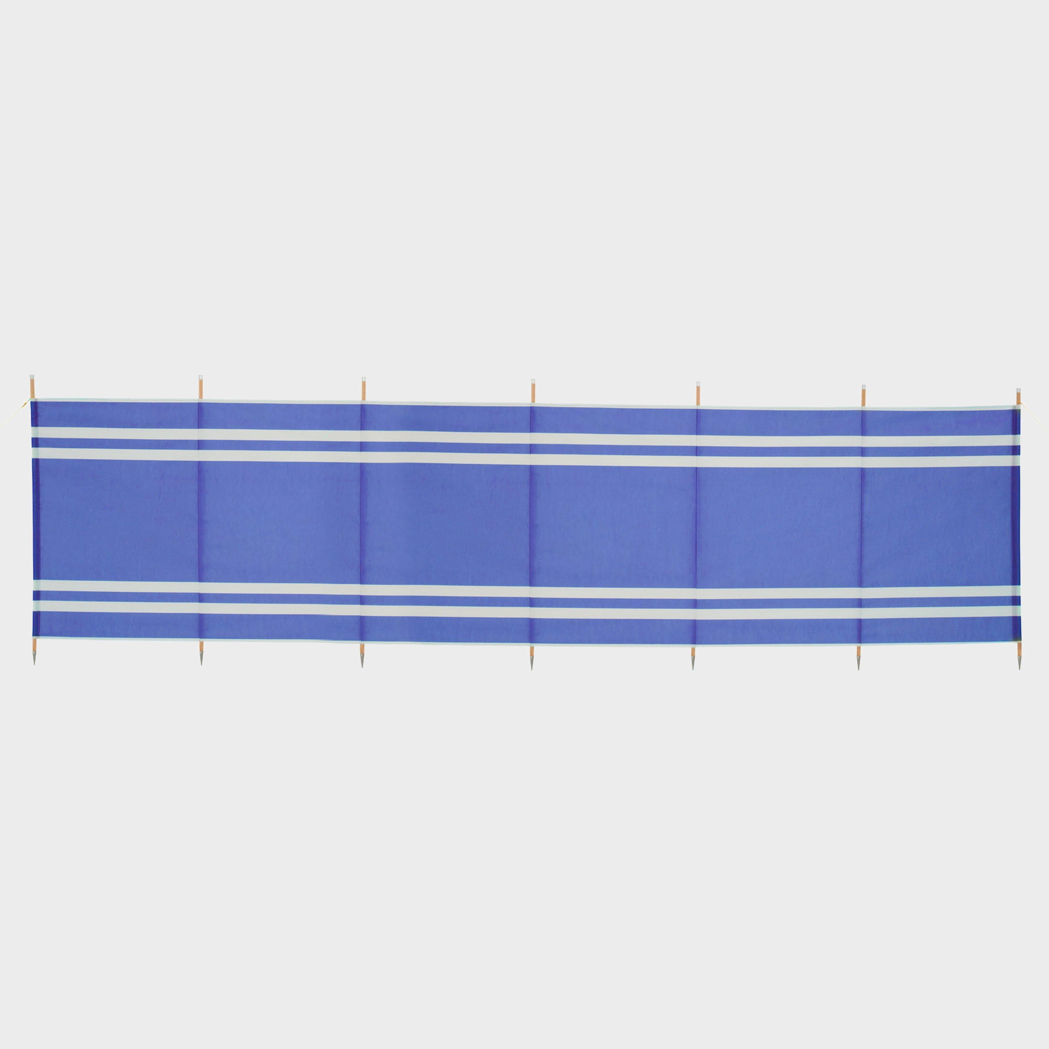 Hi-Gear 7-Pole Wooden Windbreak - Blue, Blue