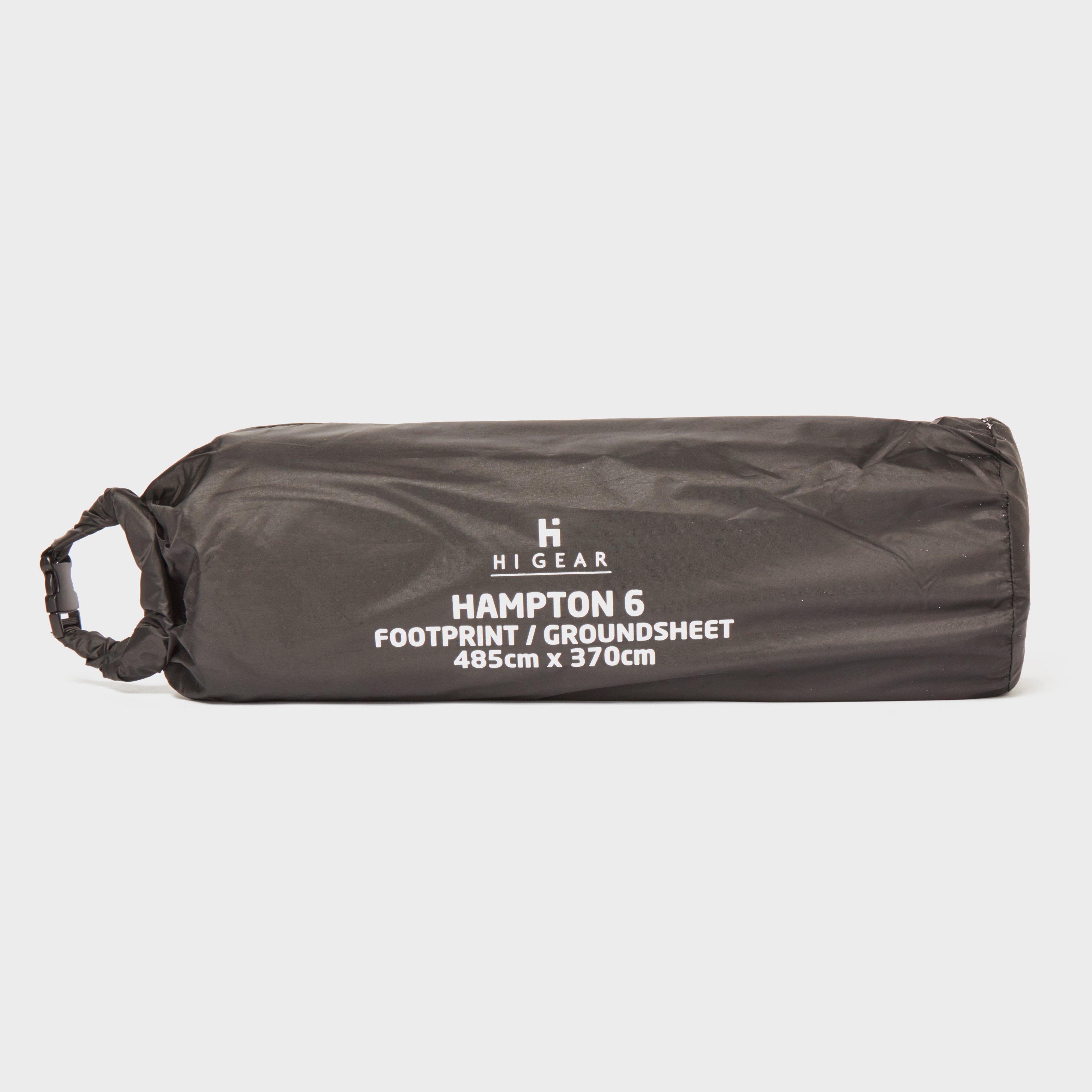 Hi-Gear Hampton 6 Tent Footprint - Black, Black