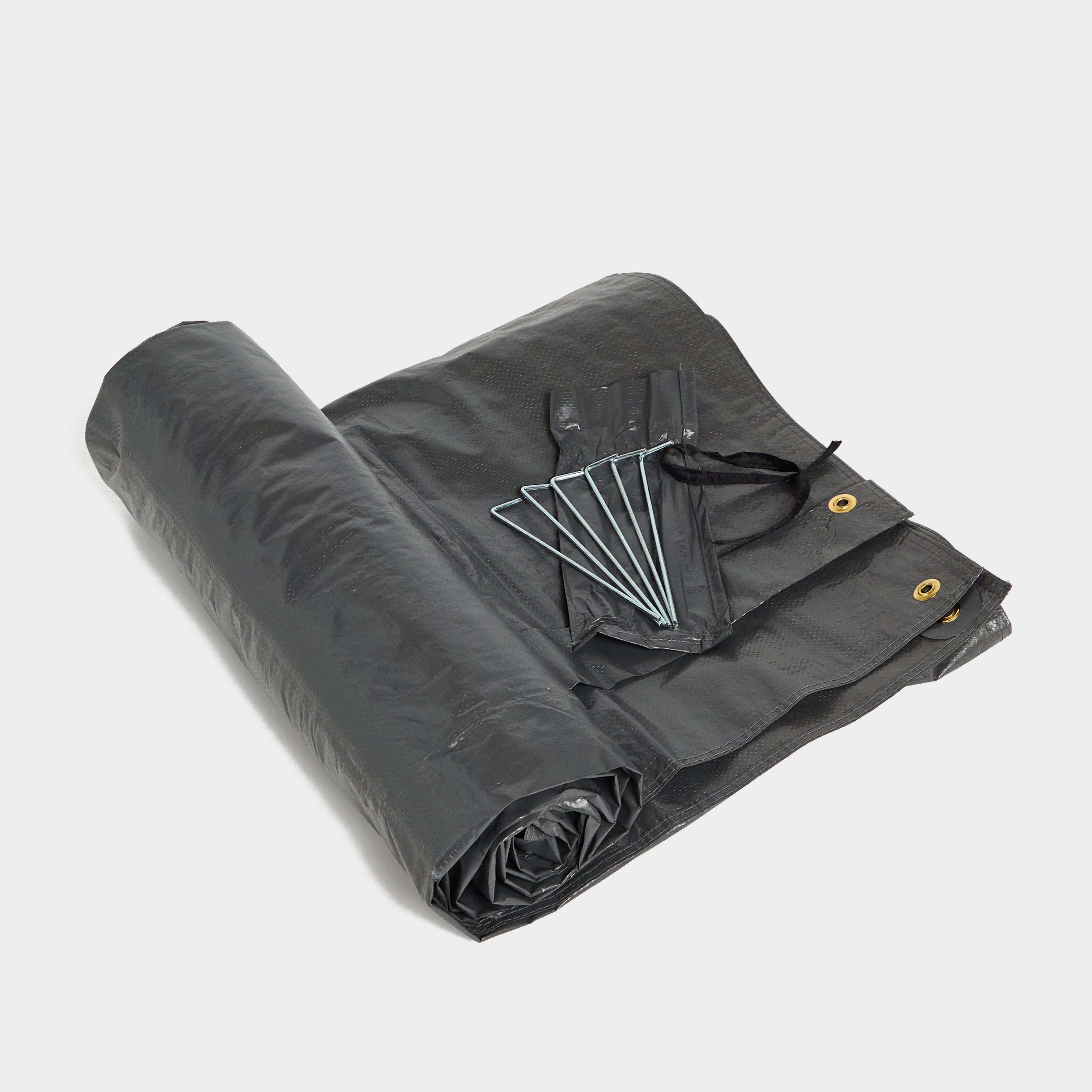 Hi-Gear Hampton 4 Tent Footprint - Black, Black