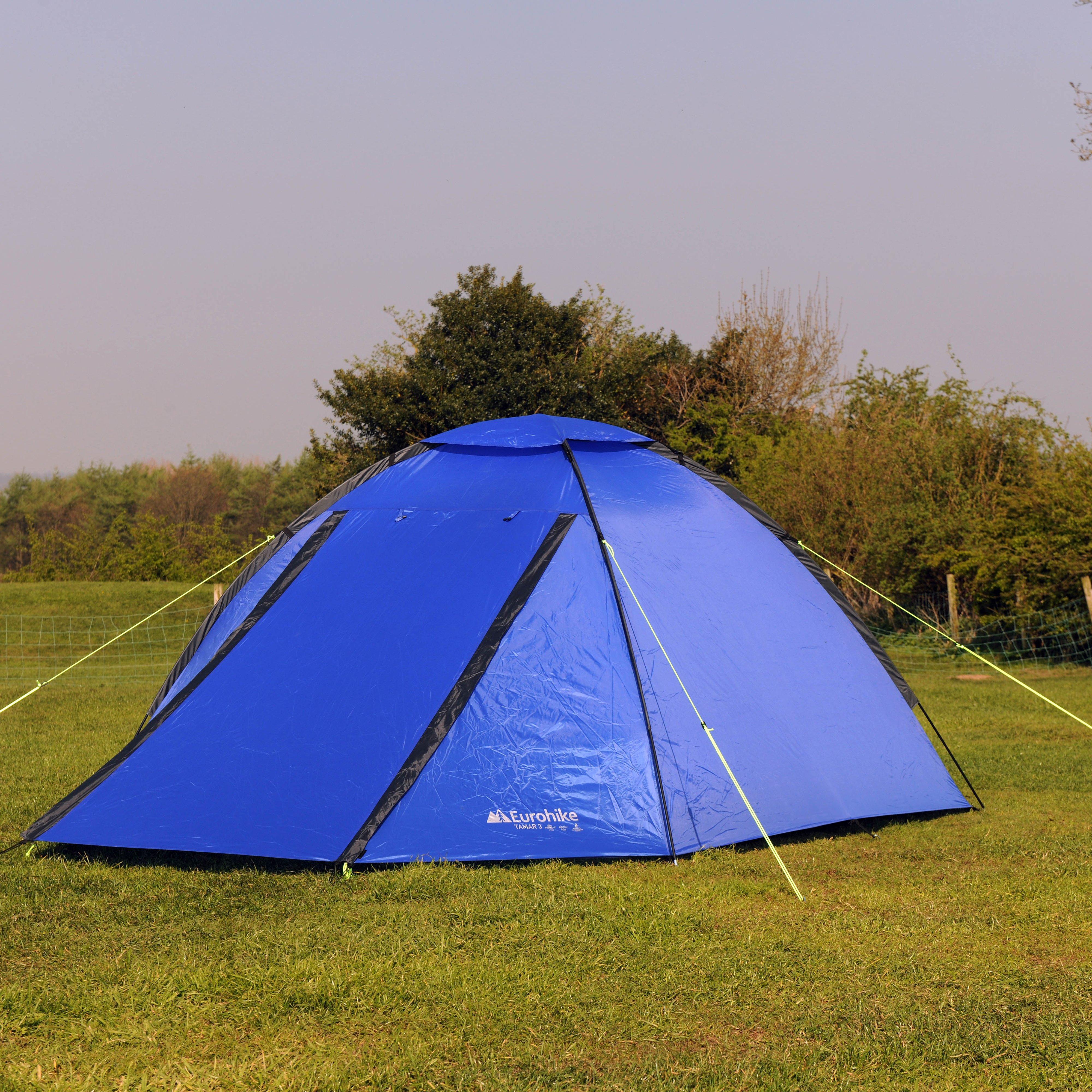 Eurohike Tamar 3 Man Tent - Blue, Blue