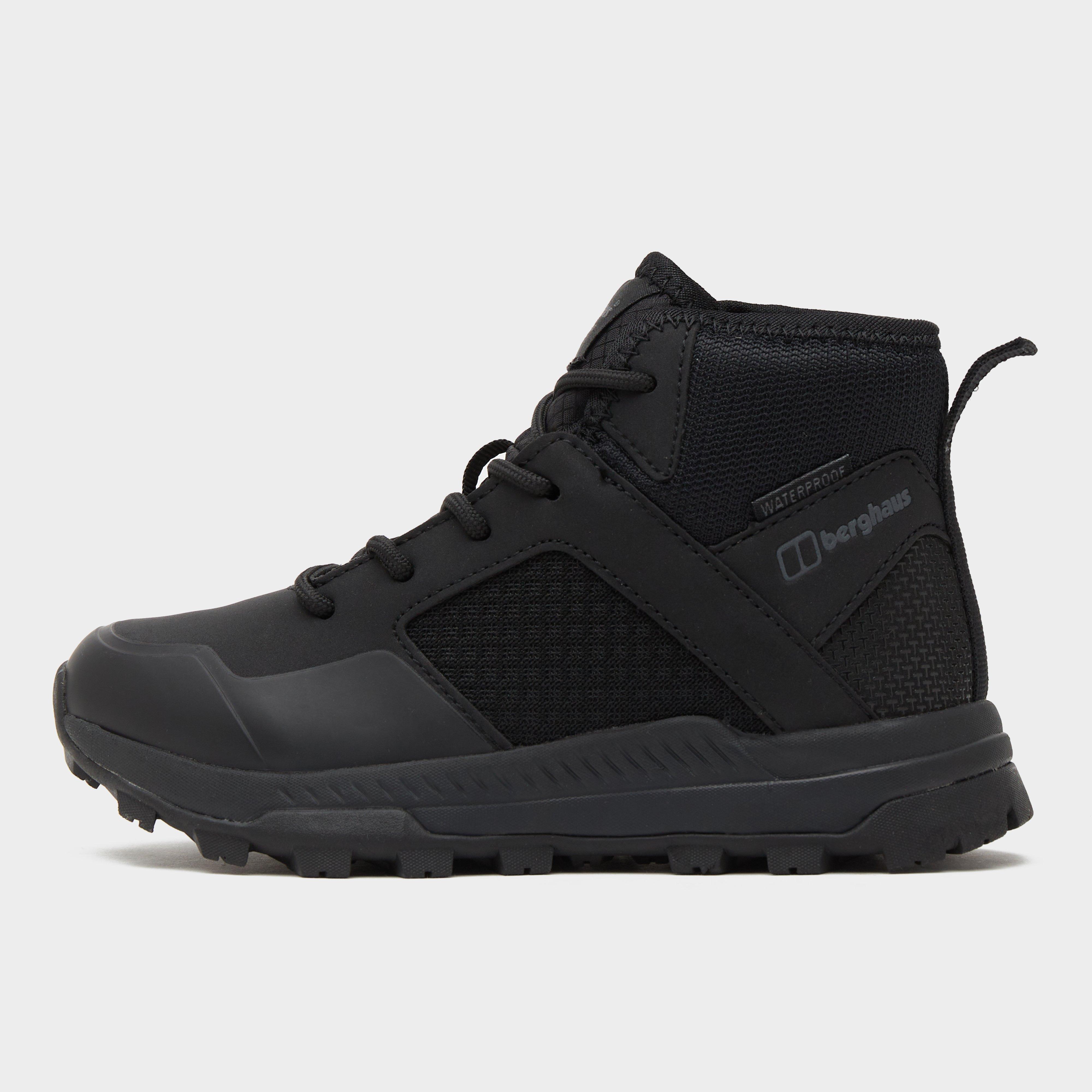 Berghaus Kids' Galactic Mid Waterproof Walking Boot - Black, BLACK