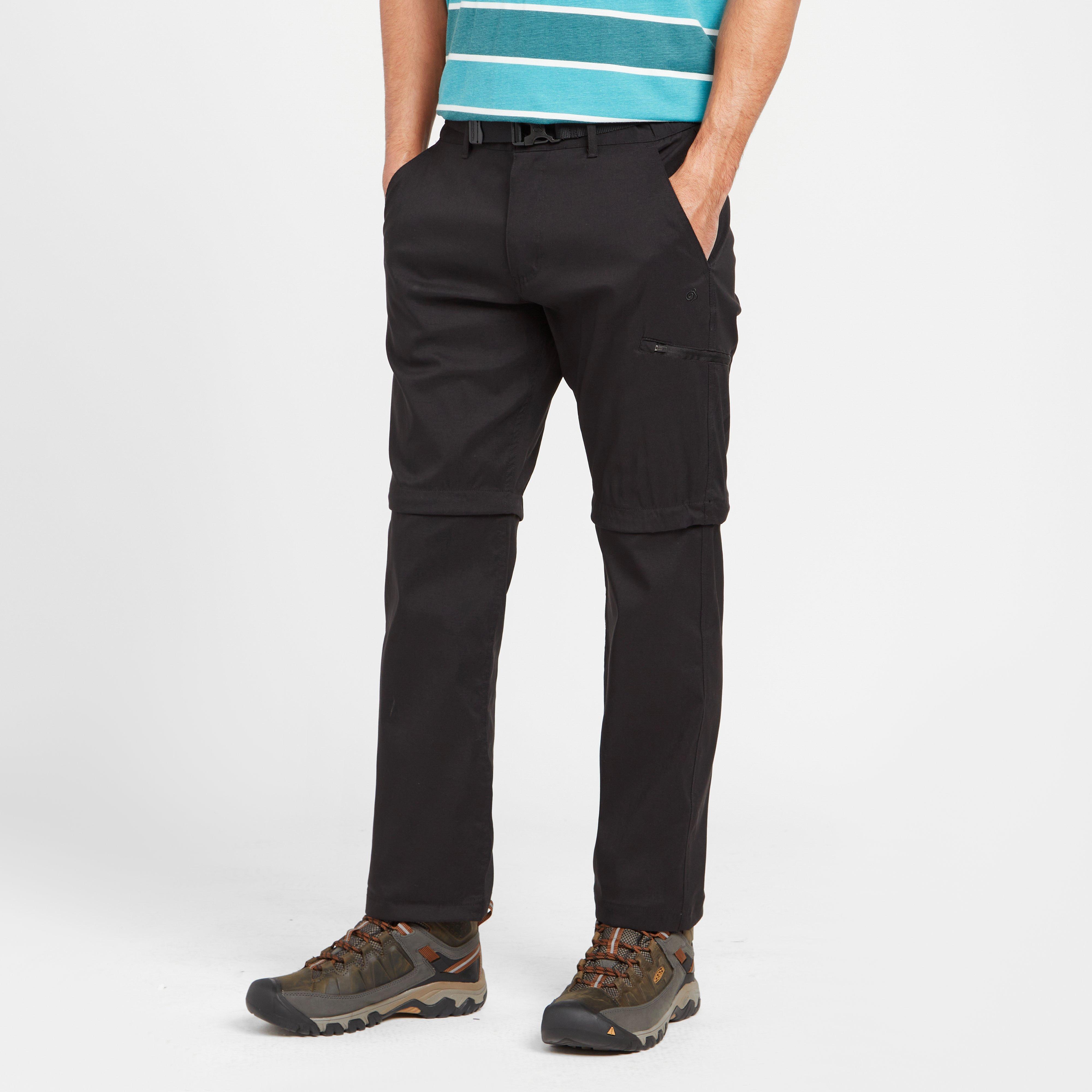 Craghoppers Men's Kiwi Pro Convertible Trousers - Black, Black