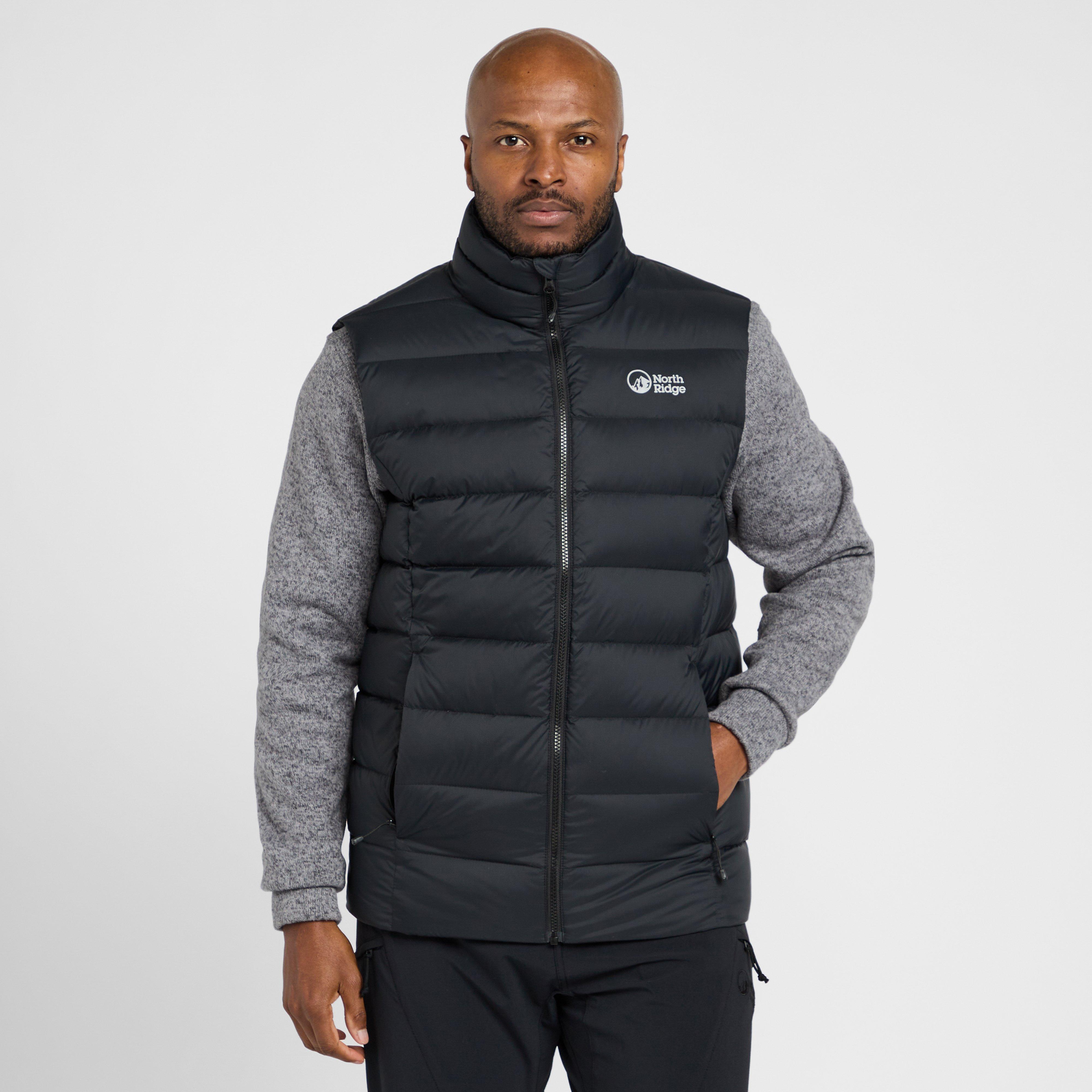 North Ridge Men's Tech Down Gilet - Blk, BLK