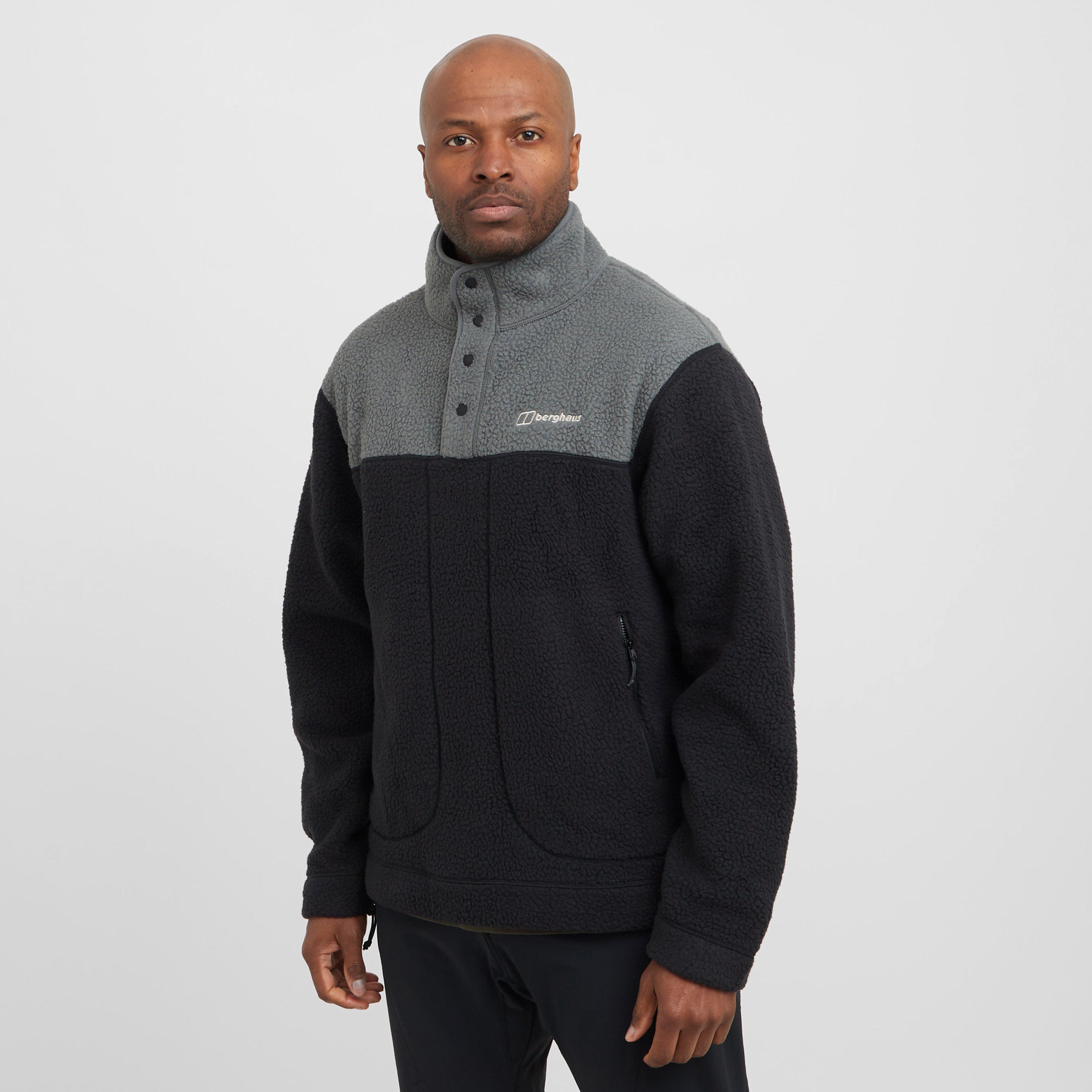 Berghaus Men's Holkham Half Zip Fleece - Blk/Gry$, BLK/GRY$