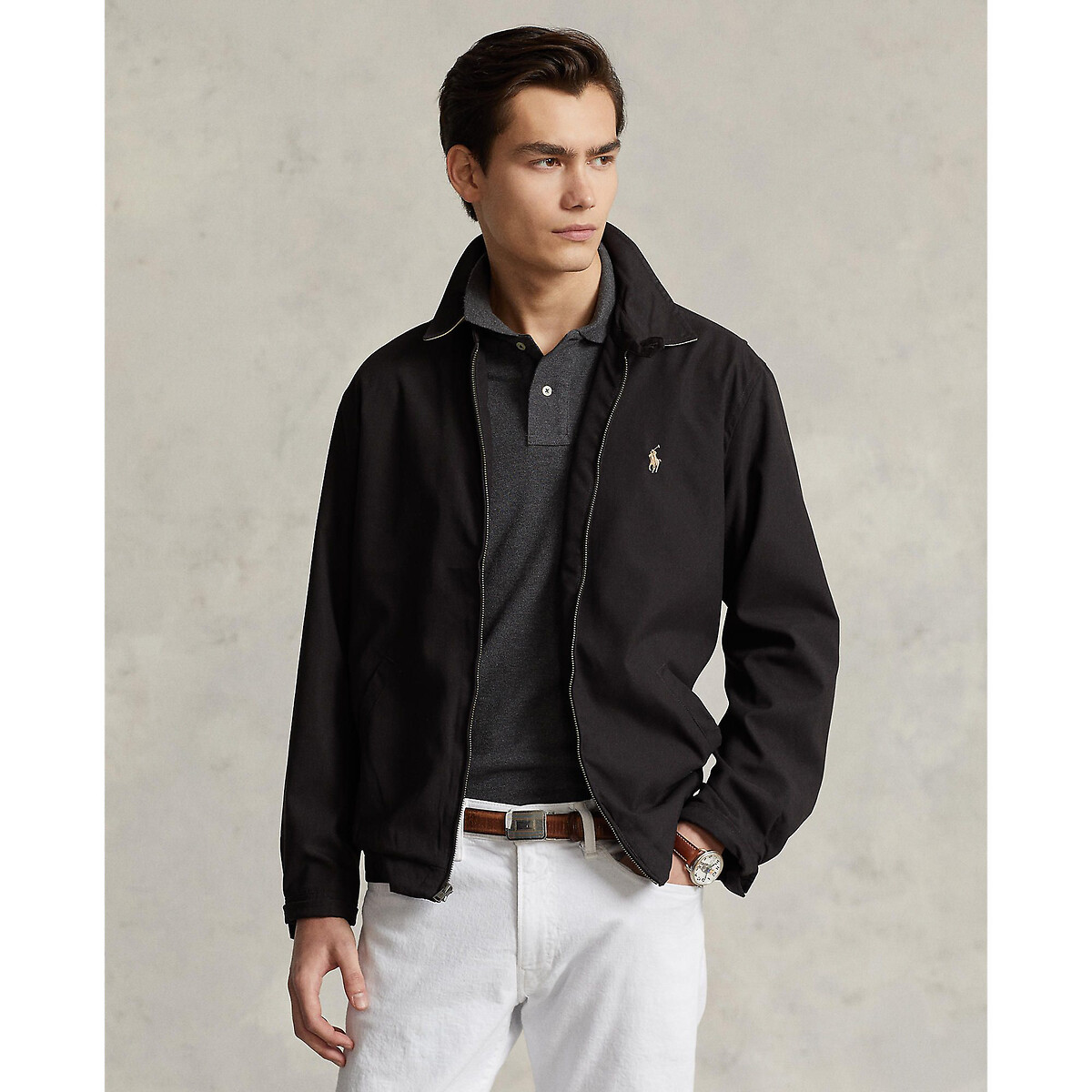 Harrington Windbreaker Jacket with Pockets