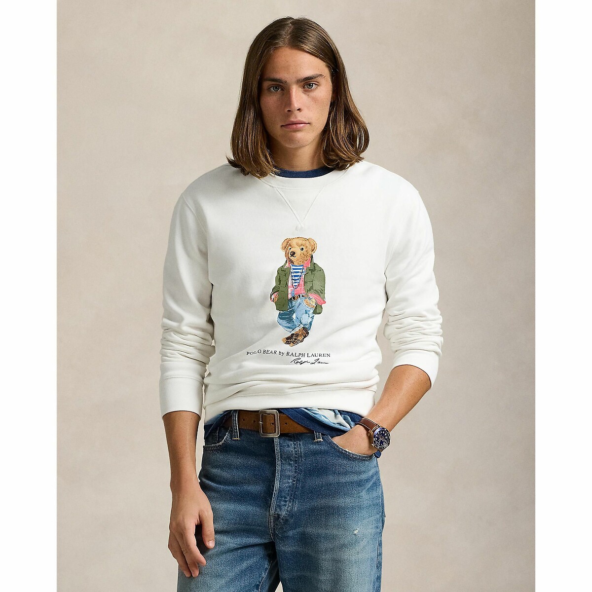 Polo Bear Sweatshirt with Crew-Neck
