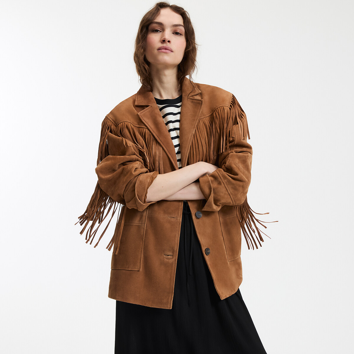 Suede Fringed Jacket