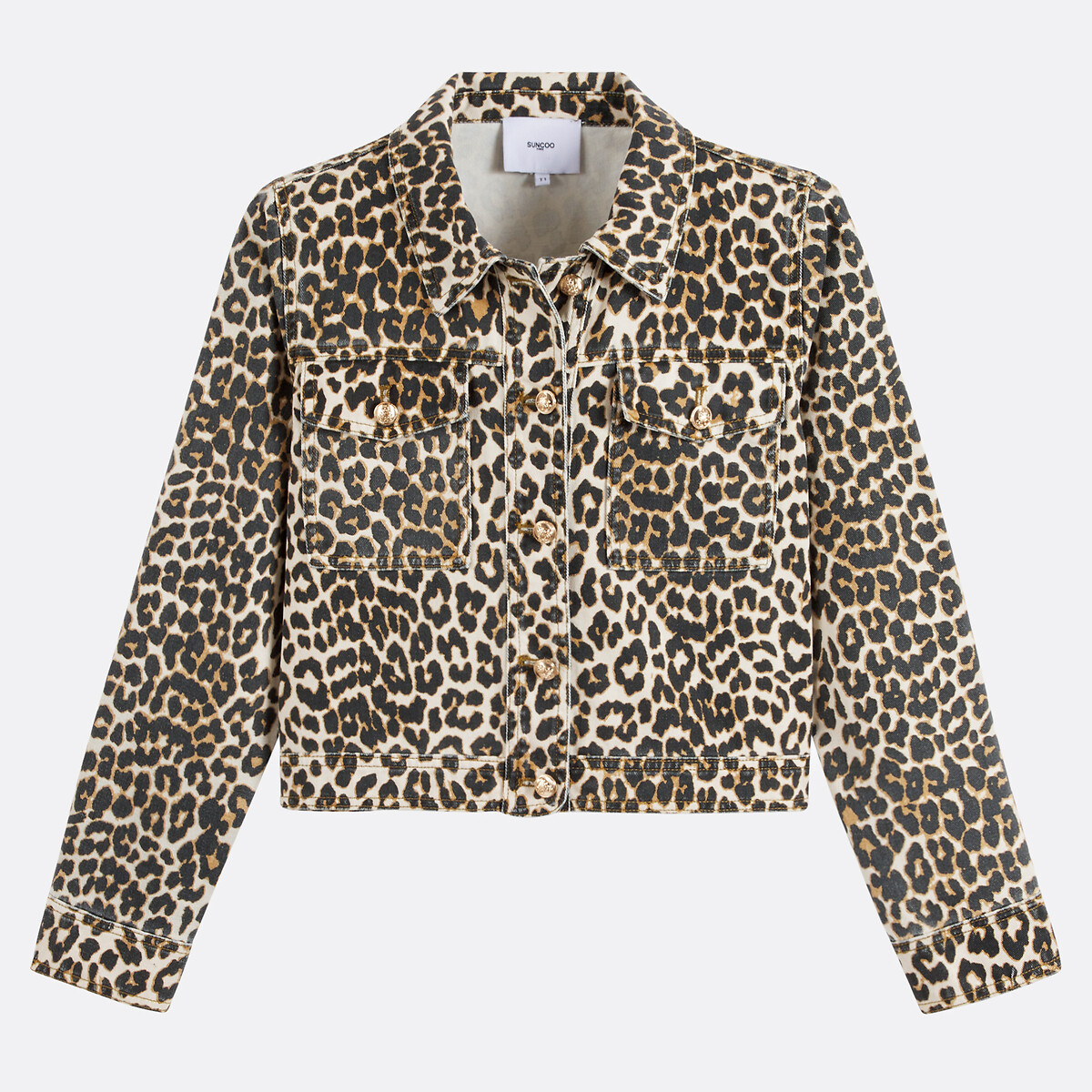 Short Leopard Print Jacket, DJACK